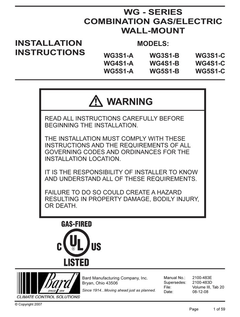 Bard WG3S1-A WG3S1-B WG3S1-CWG4S1-A User manual