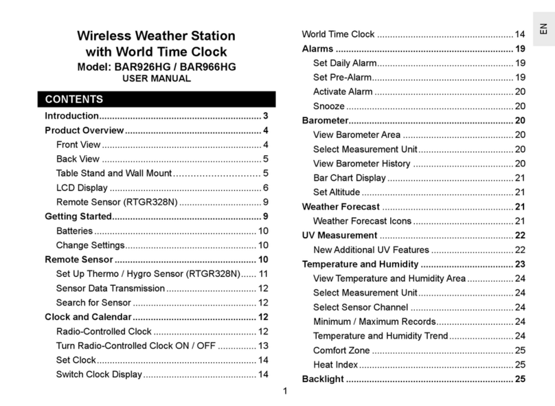 Oregon Scientific BAR966HG user manual Oregon Scientific BAR966HG user manual
