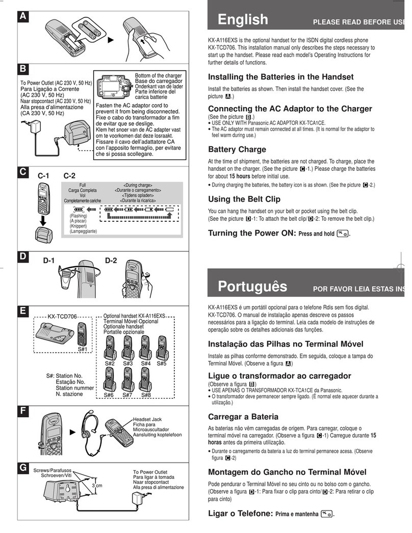 Panasonic KX-A116EXS installation manual
