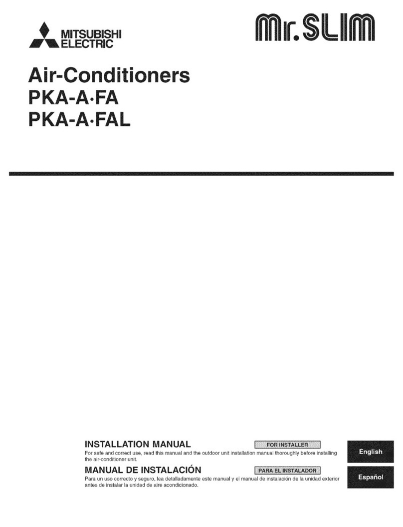 Mitsubishi Electric Mr.SLIM PKA-A24FA User manual Mitsubishi Electric Mr.SLIM PKA-A24FA User manual