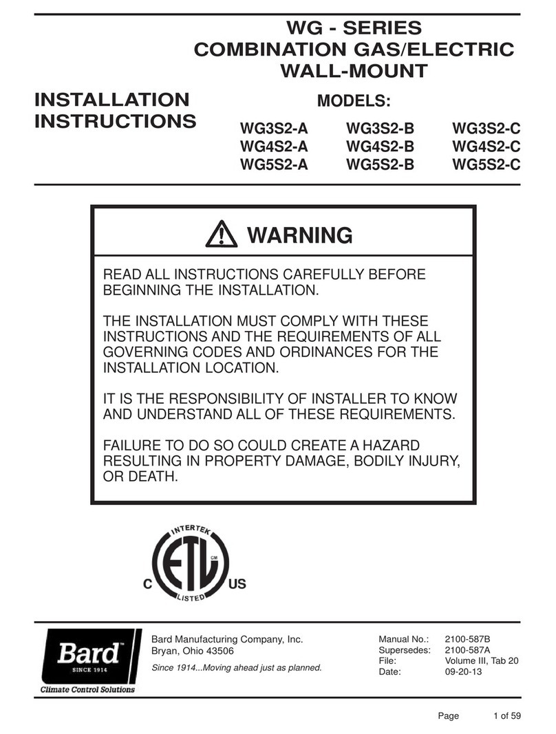 Bard WG3S2-A installation instructions Bard WG3S2-A installation instructions