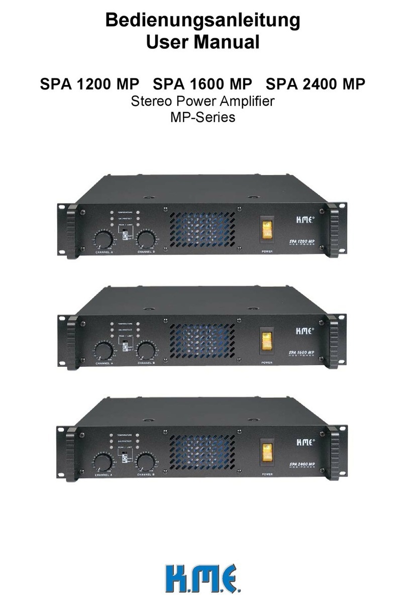 K.M.E. SPA 1200 MP user manual
