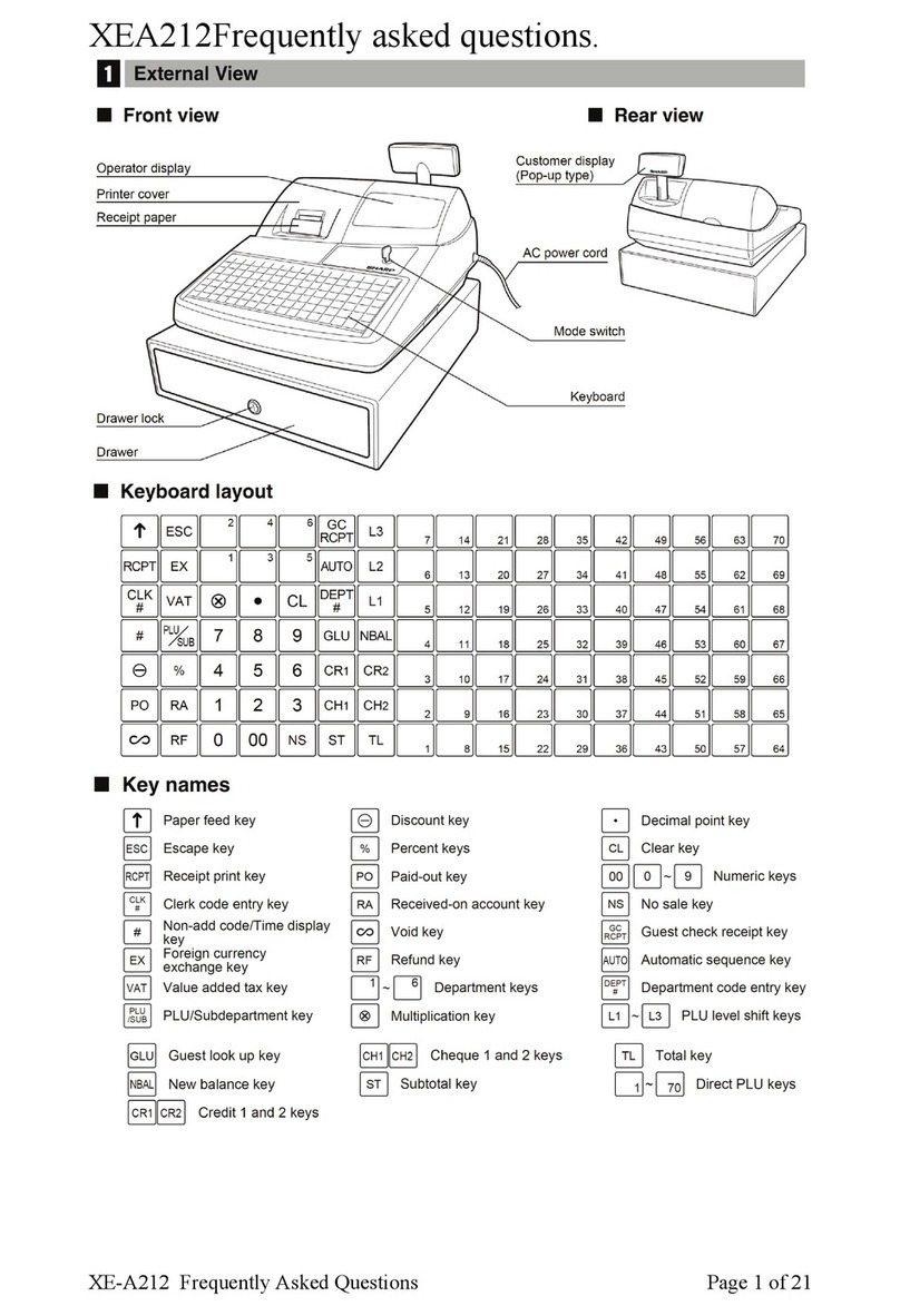 Sharp XE-A212 Installation guide Sharp XE-A212 Installation guide