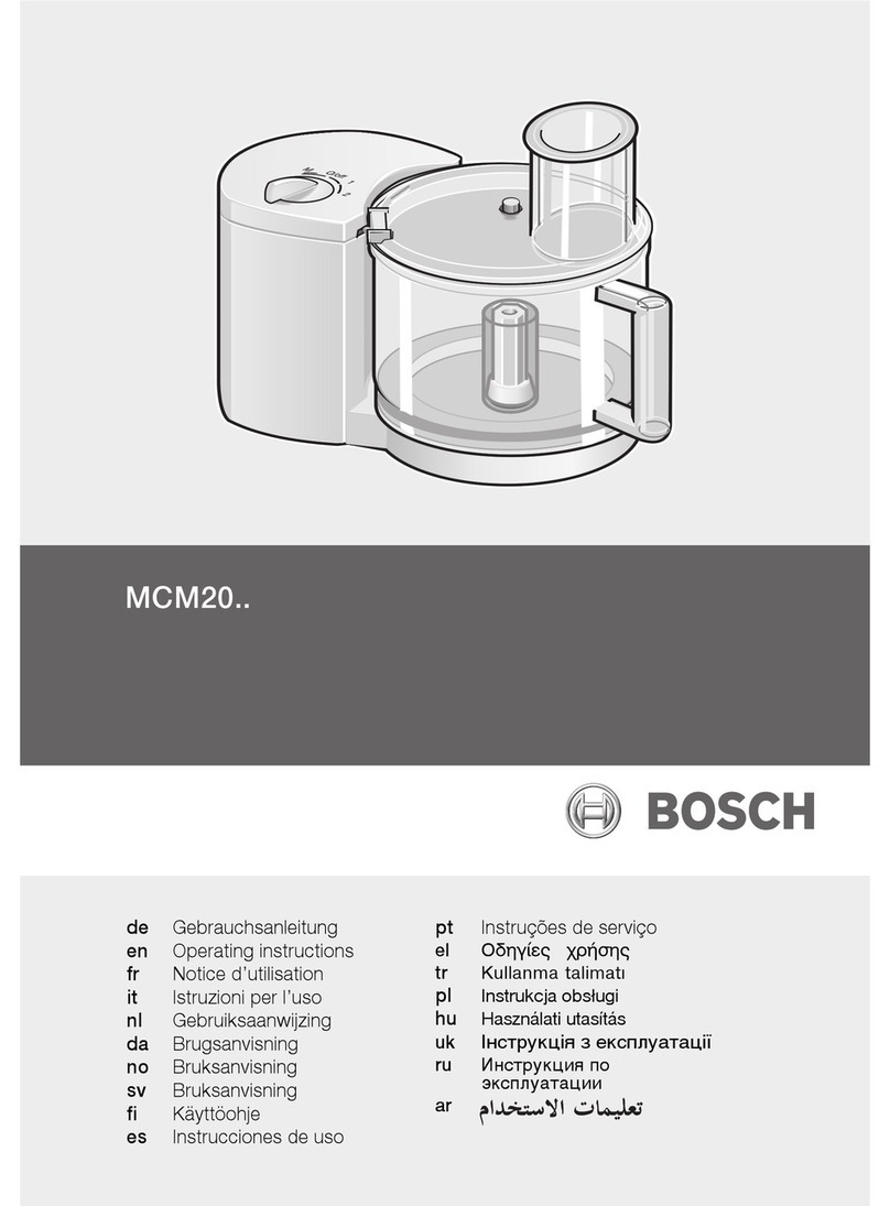 Bosch MCM20 Series User manual Bosch MCM20 Series User manual