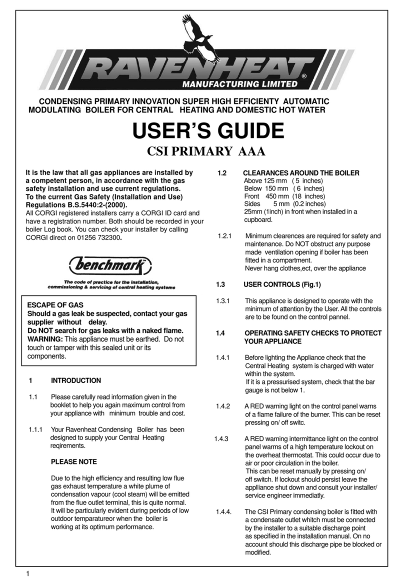 Ravenheat CSI PRIMARY AAA User manual
