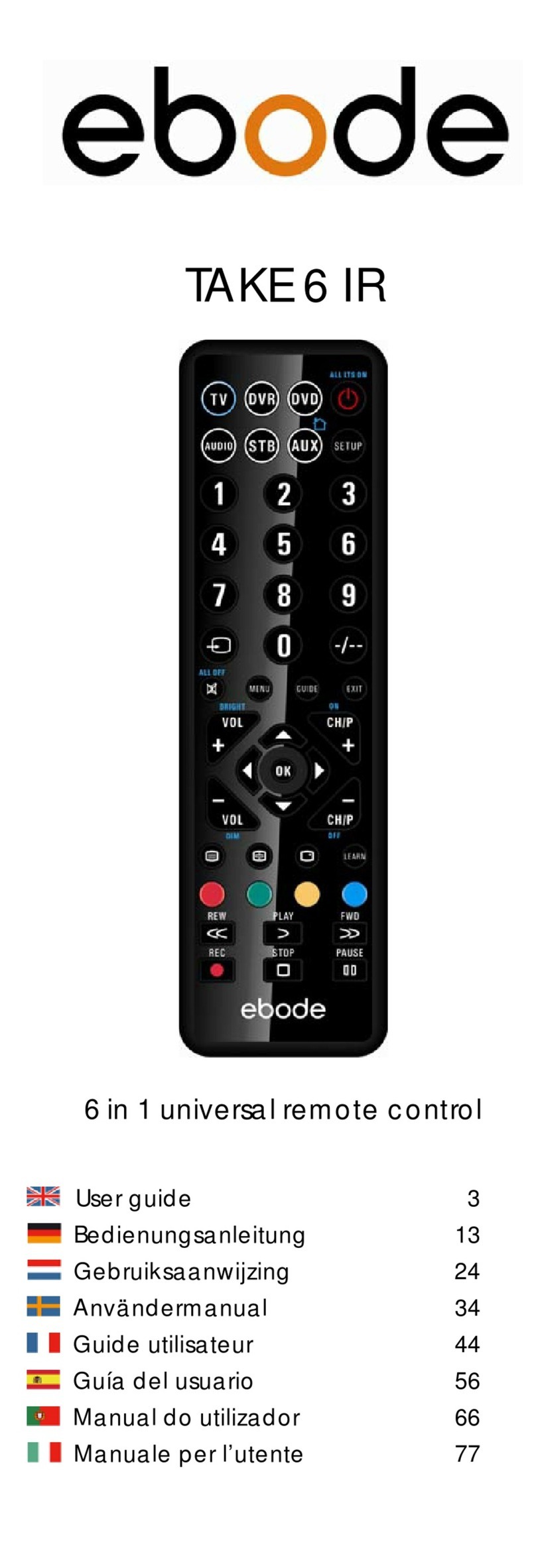 Ebode TAKE 6 IR user guide