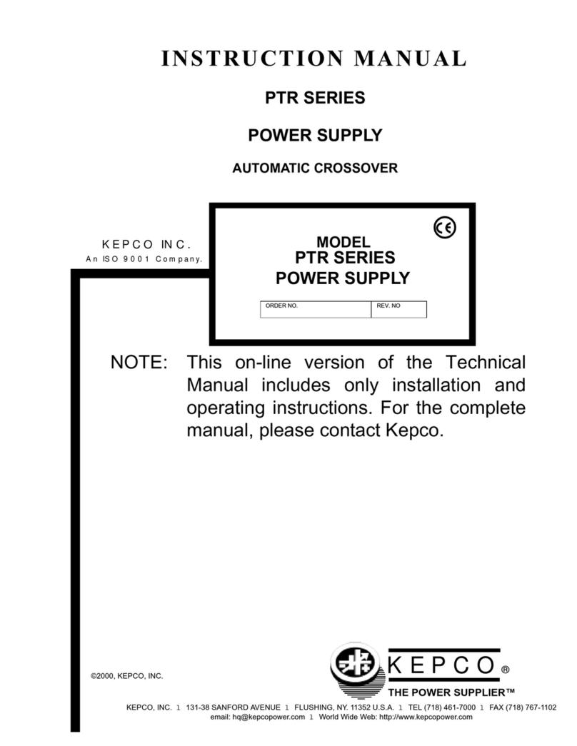 KEPCO PTR Series instruction manual