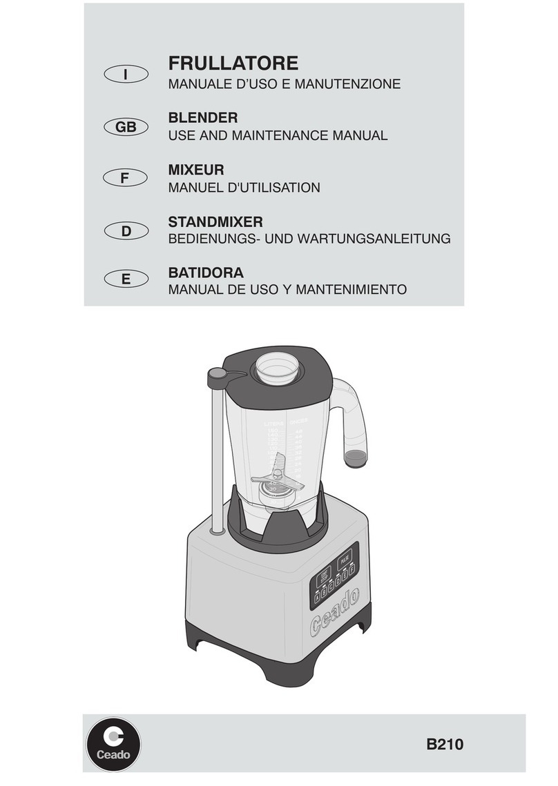Ceado B210 Use and maintenance manual