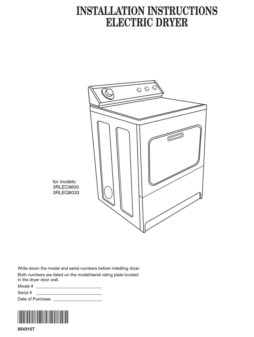 Whirlpool 3RLEC8600 installation instructions