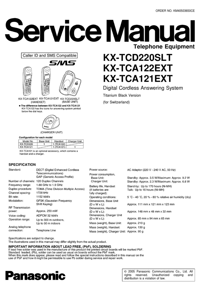 Panasonic KX-TCD220SLT User manual
