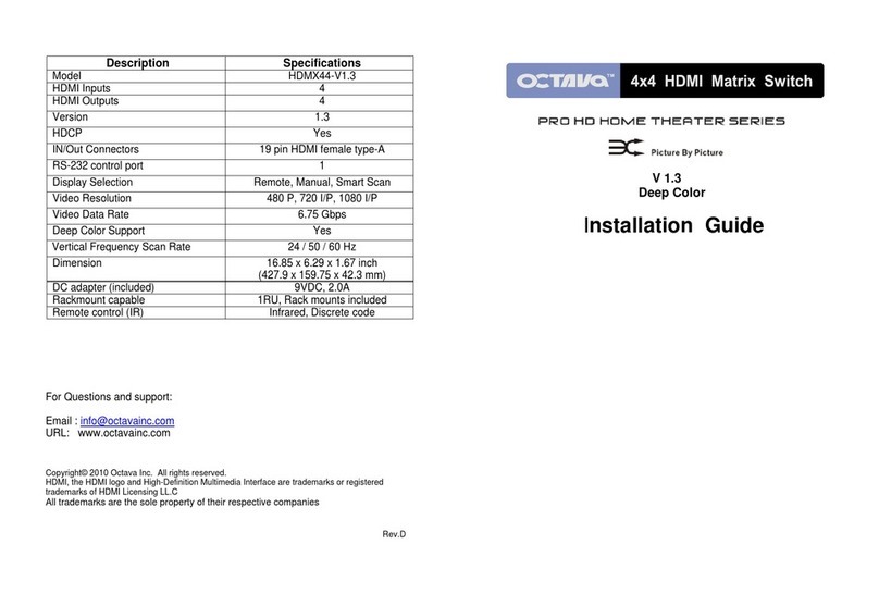 Octava HDMX44-V1.3 installation guide