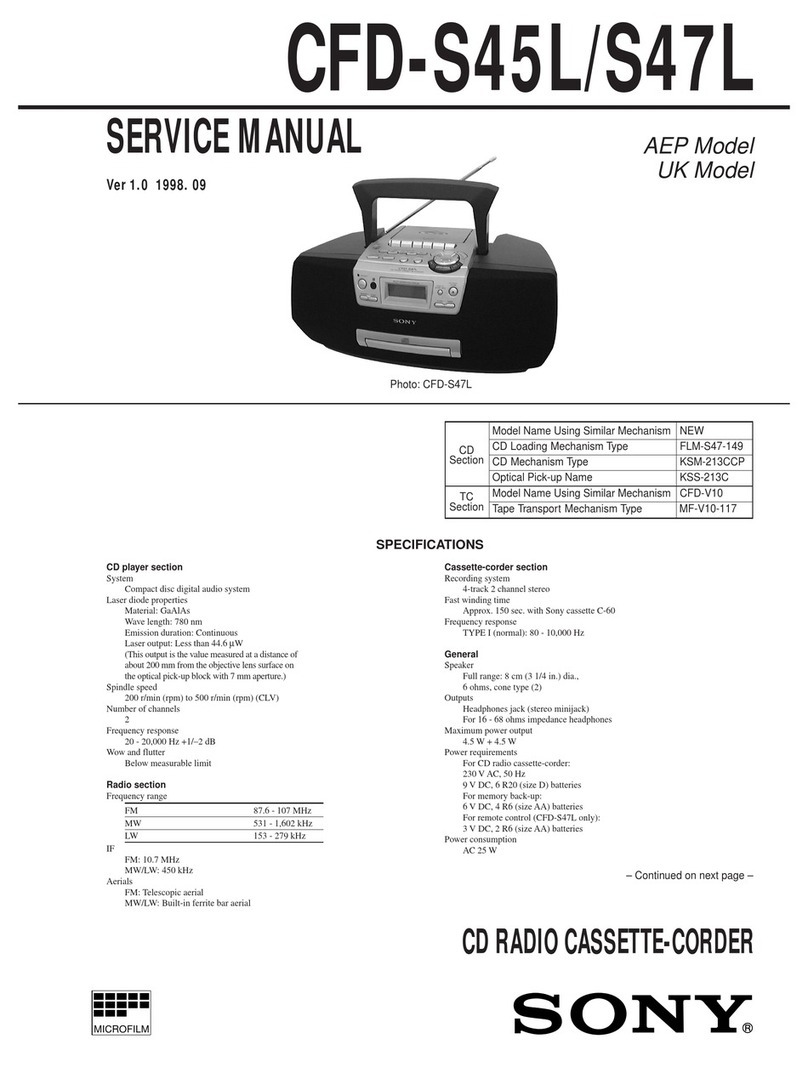 Sony CFD-S45L User manual