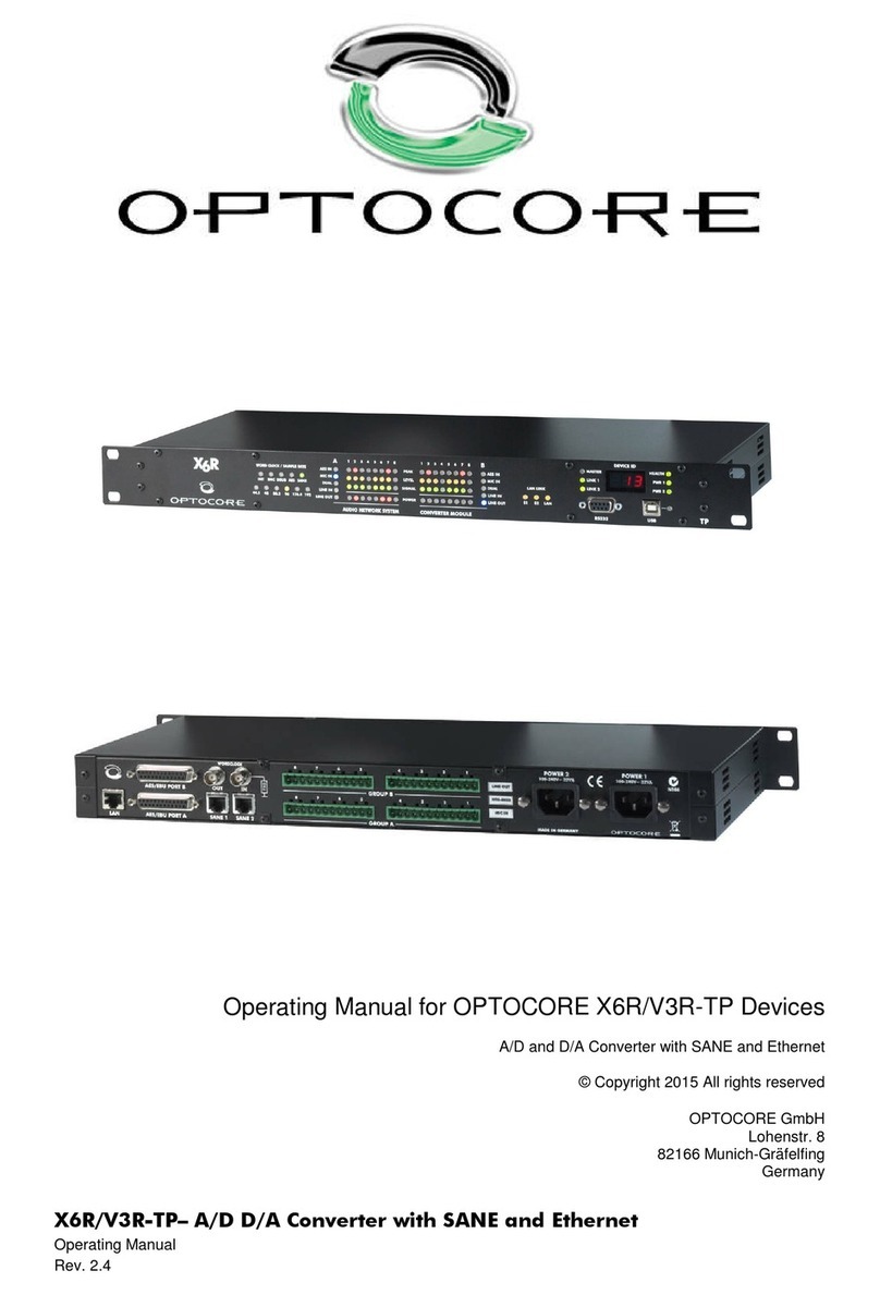 Optocore X6R operating manual