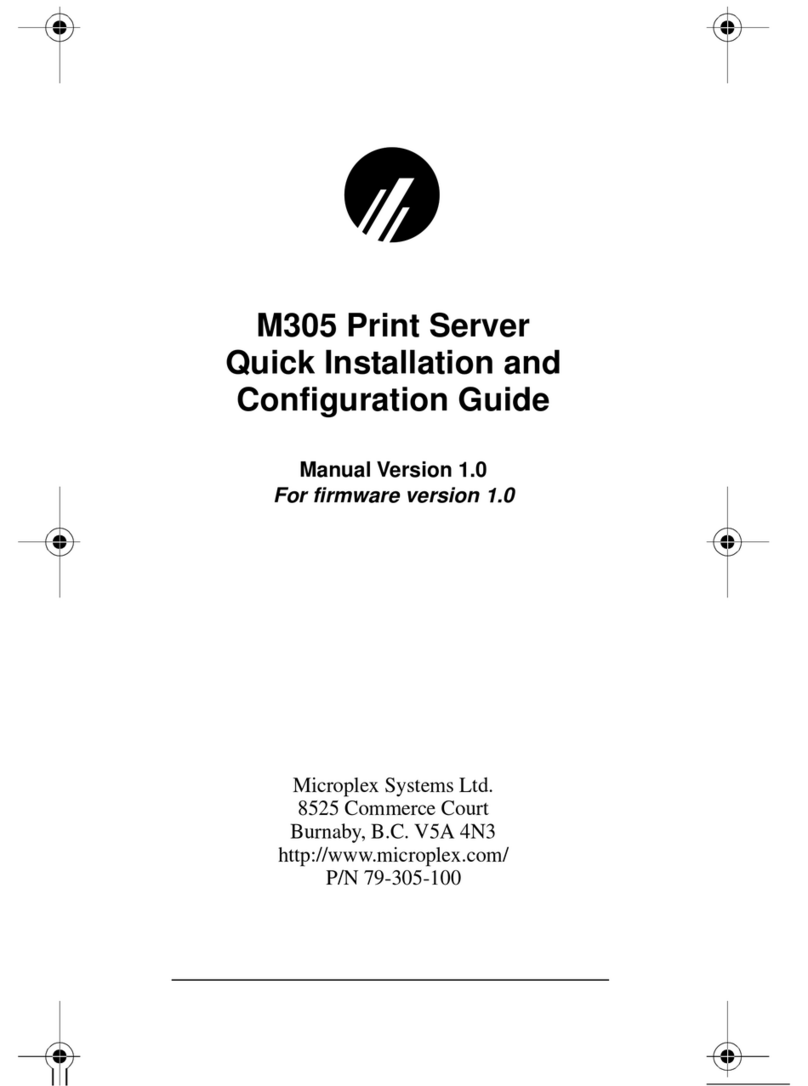 Microplex M305 Quick installation and configuration guide