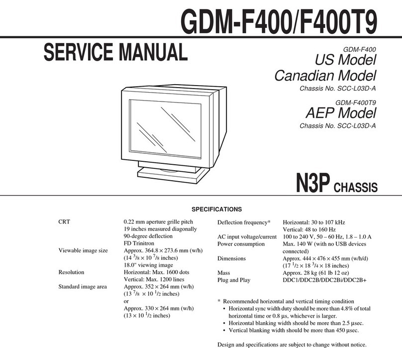 Sony Trinitron GDM-F400T9 User manual