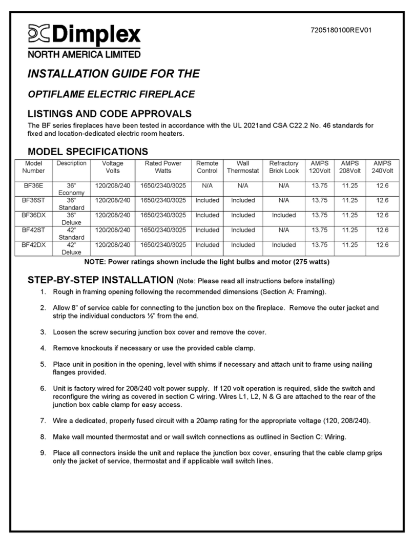 Dimplex BF36E User manual