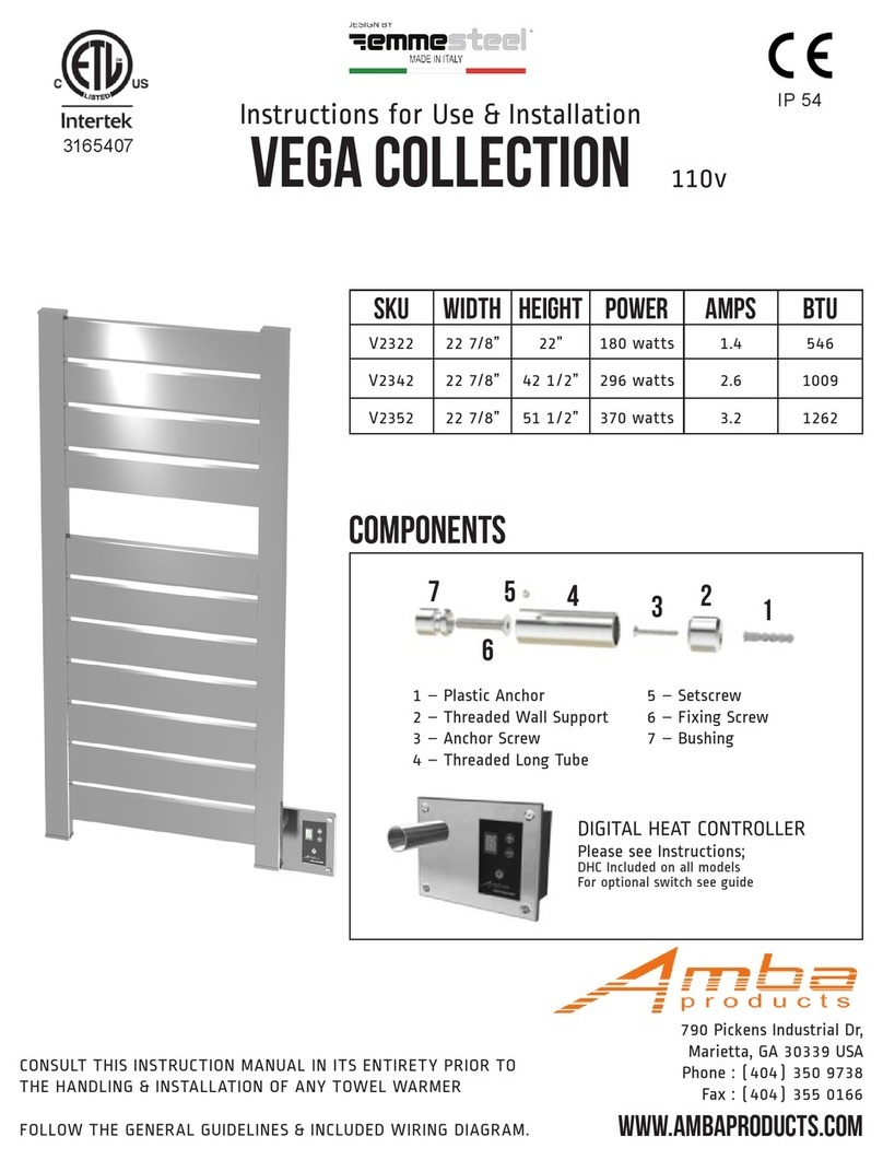 Amba VEGA V2322 Instructions for use & installation