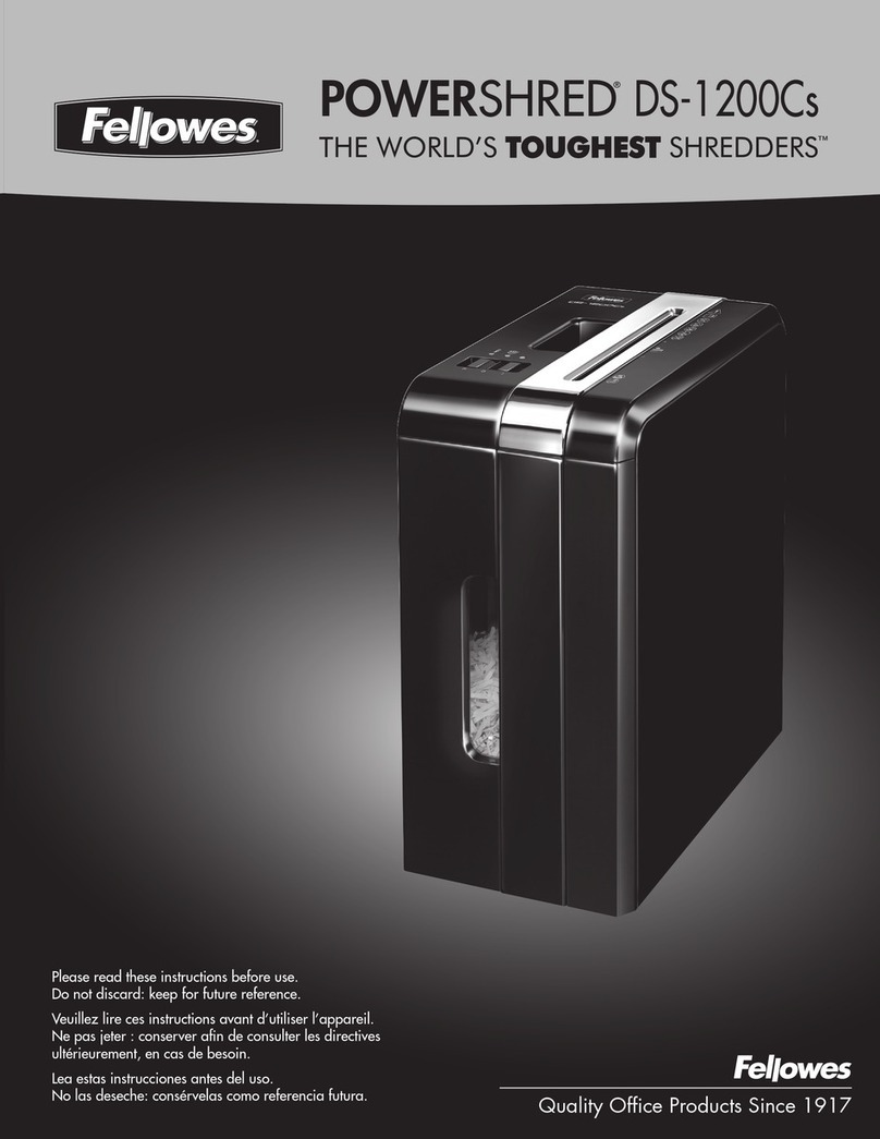 Fellowes POWERSHRED DS-1200Cs User manual