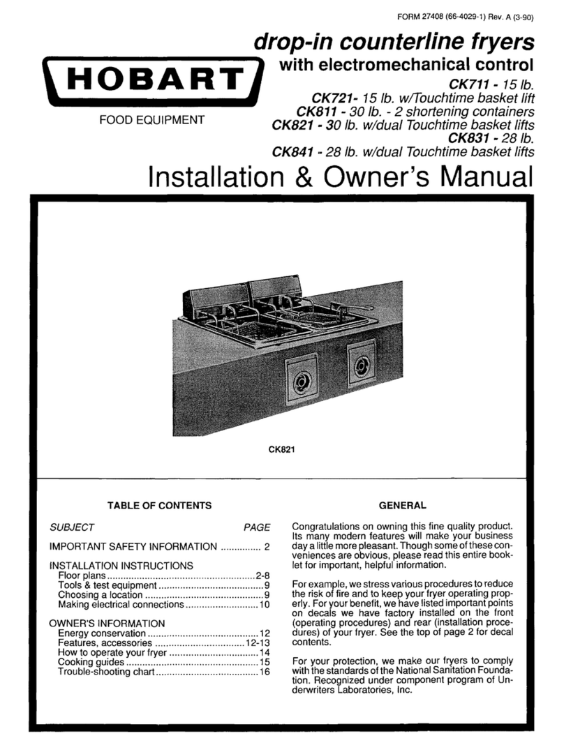 Hobart CK711 Installation & owner's manual