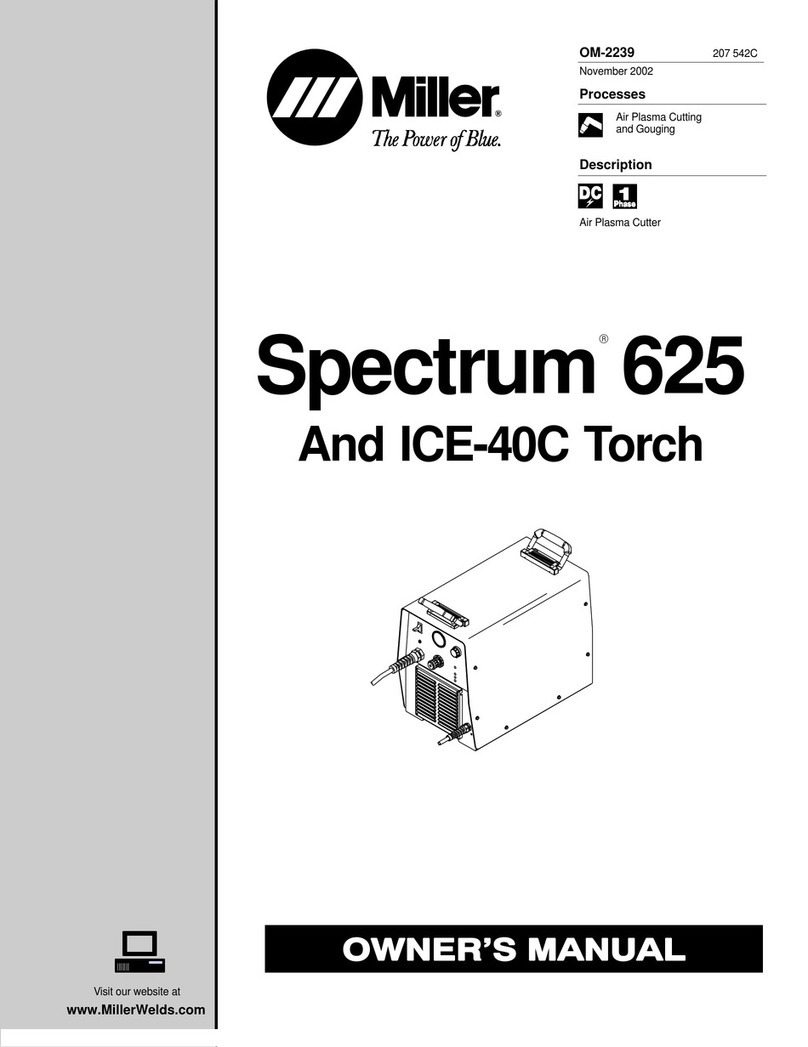 Miller Spectrum 625 X-TREME owner's manual