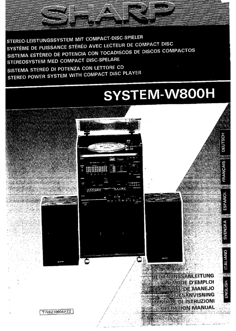 Sharp SYSTEM-W800H User manual Sharp SYSTEM-W800H User manual