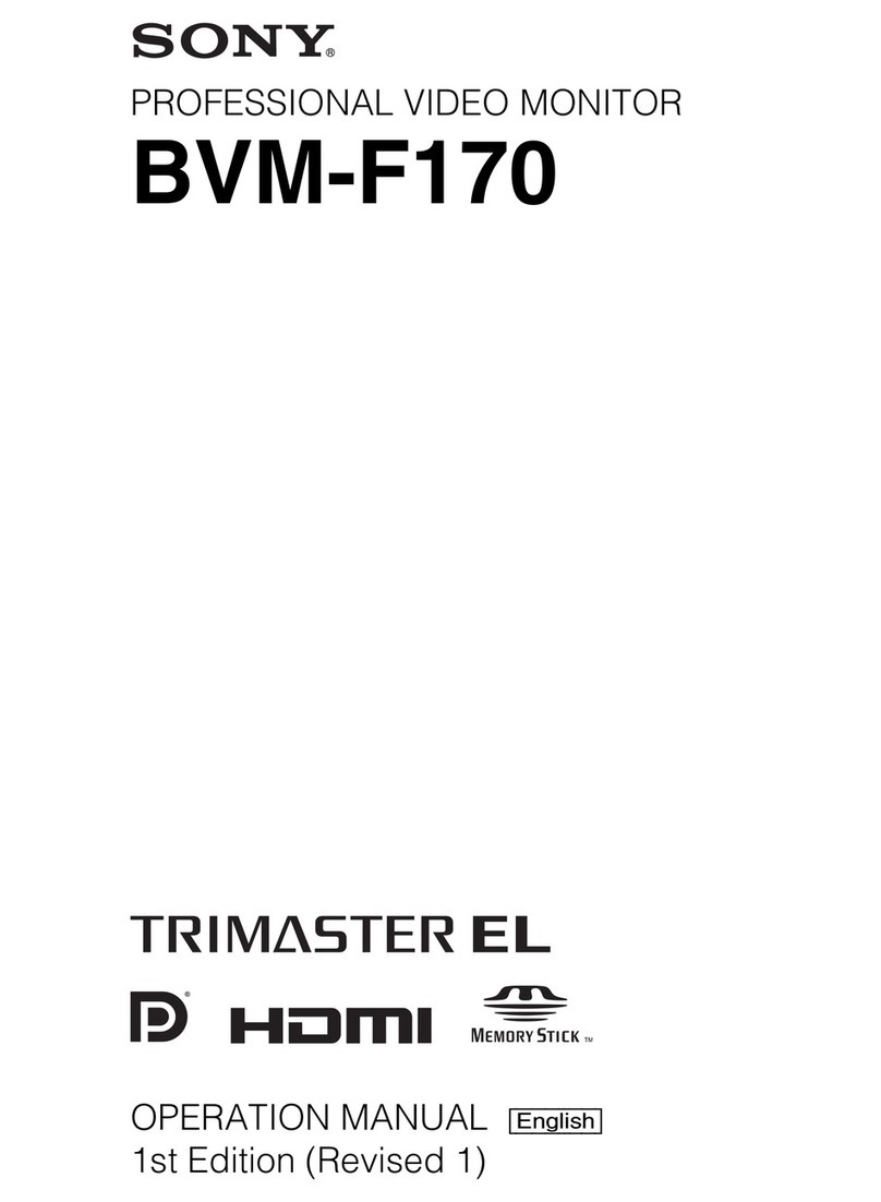 Sony BVM-F170 User manual