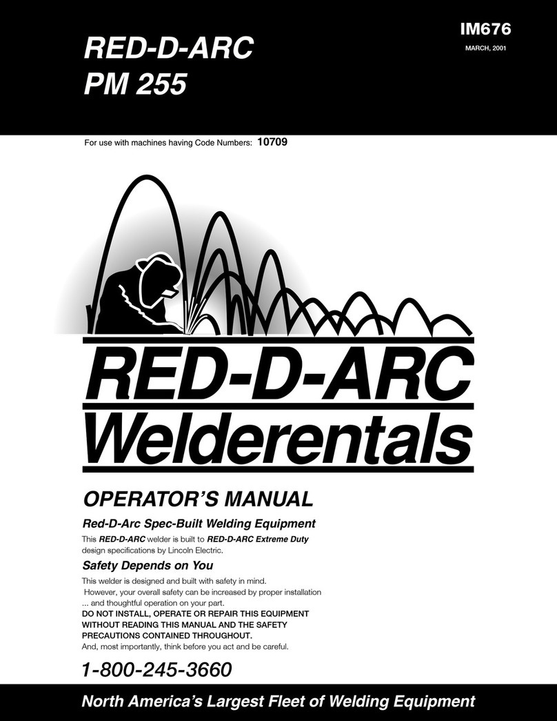 Red-D-Arc PM 255 Operator's manual Red-D-Arc PM 255 Operator's manual