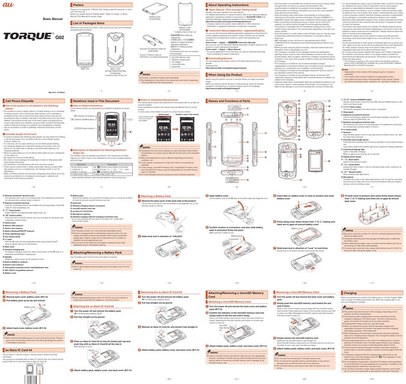 Kyocera Torque g02 Basic Manual