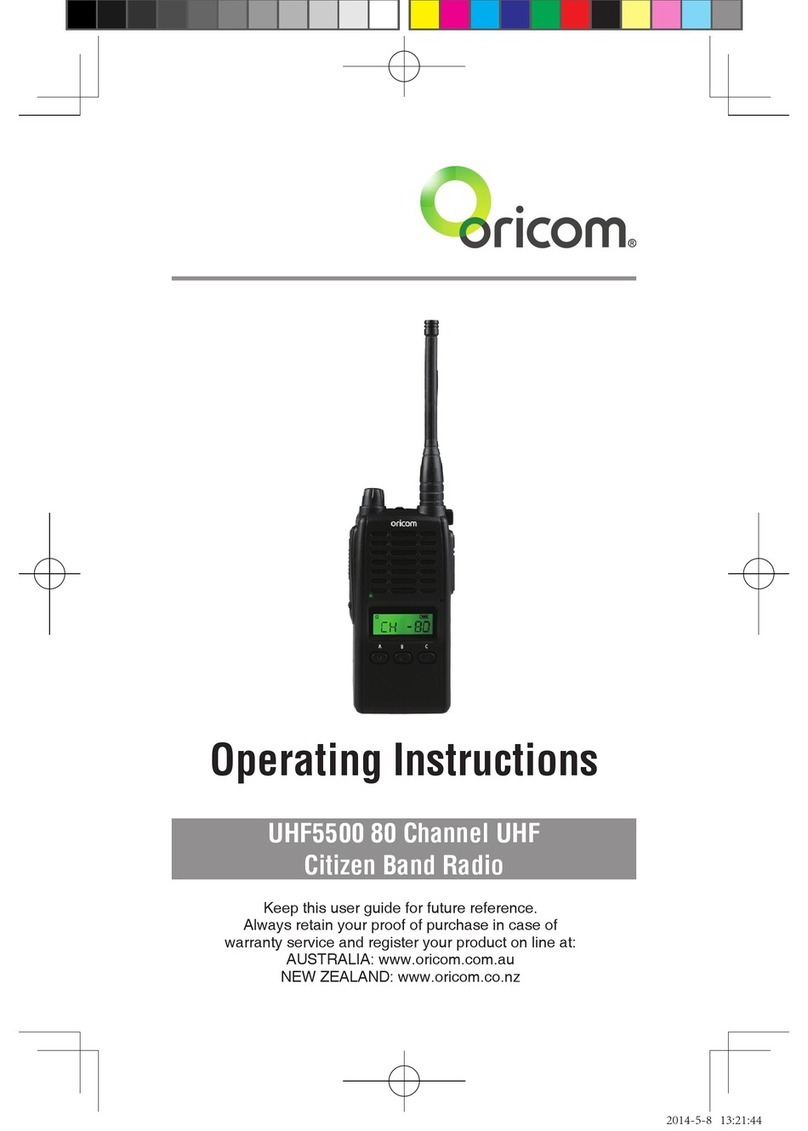 Oricom UHF5500 operating instructions