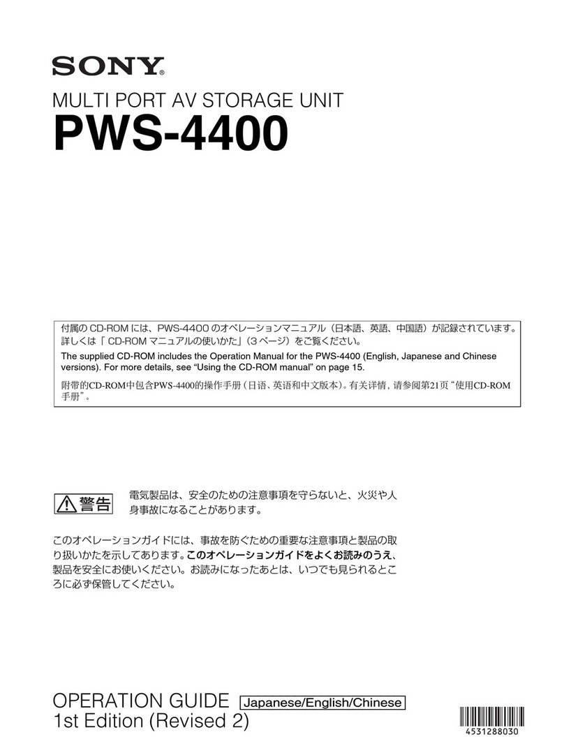 Sony PWS-4400 User manual