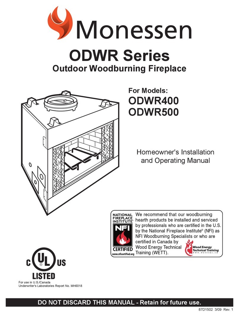 Monessen Hearth ODWR400 Mounting instructions Monessen Hearth ODWR400 Mounting instructions