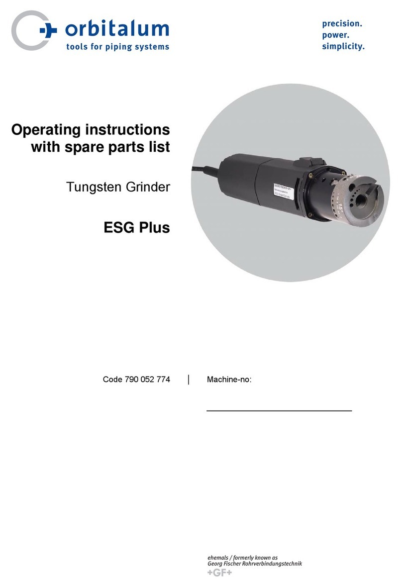 Orbitalum ESG Plus Operating instructions with spare parts list