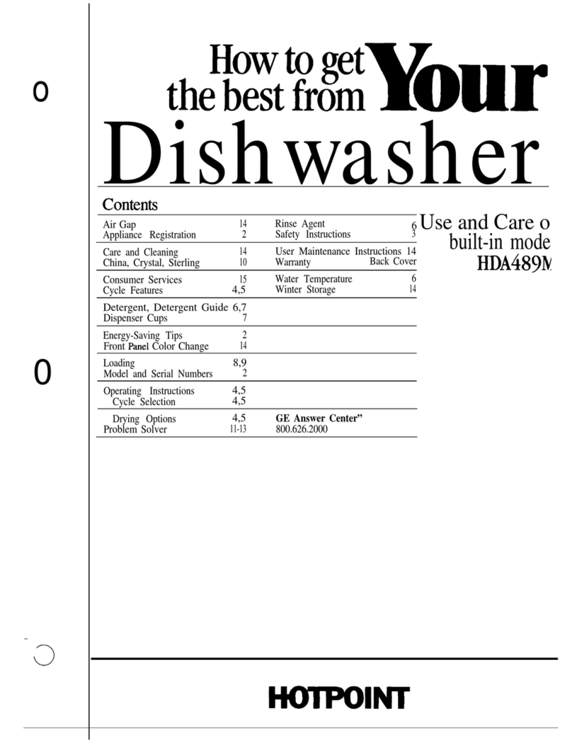 Hotpoint HDA489M Installation instructions