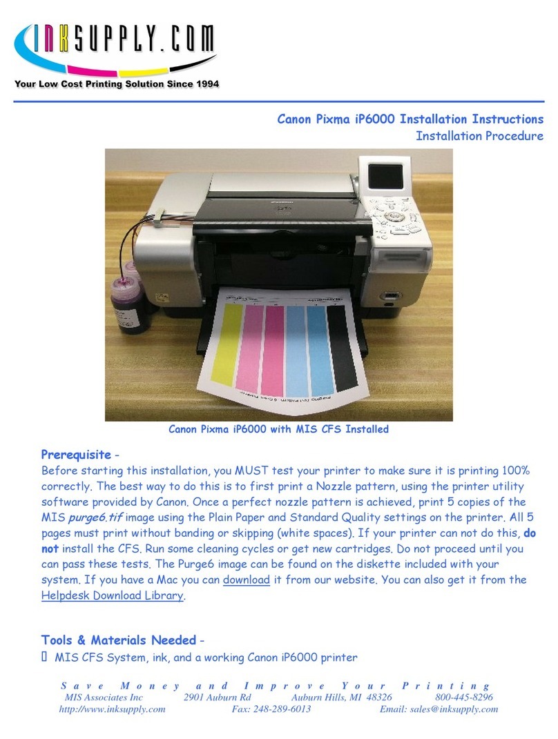Canon Pixma iP6000 installation instructions