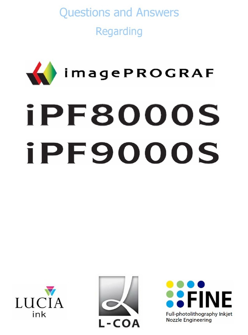 Canon iPF8000S - imagePROGRAF Color Inkjet Printer Instruction Manual