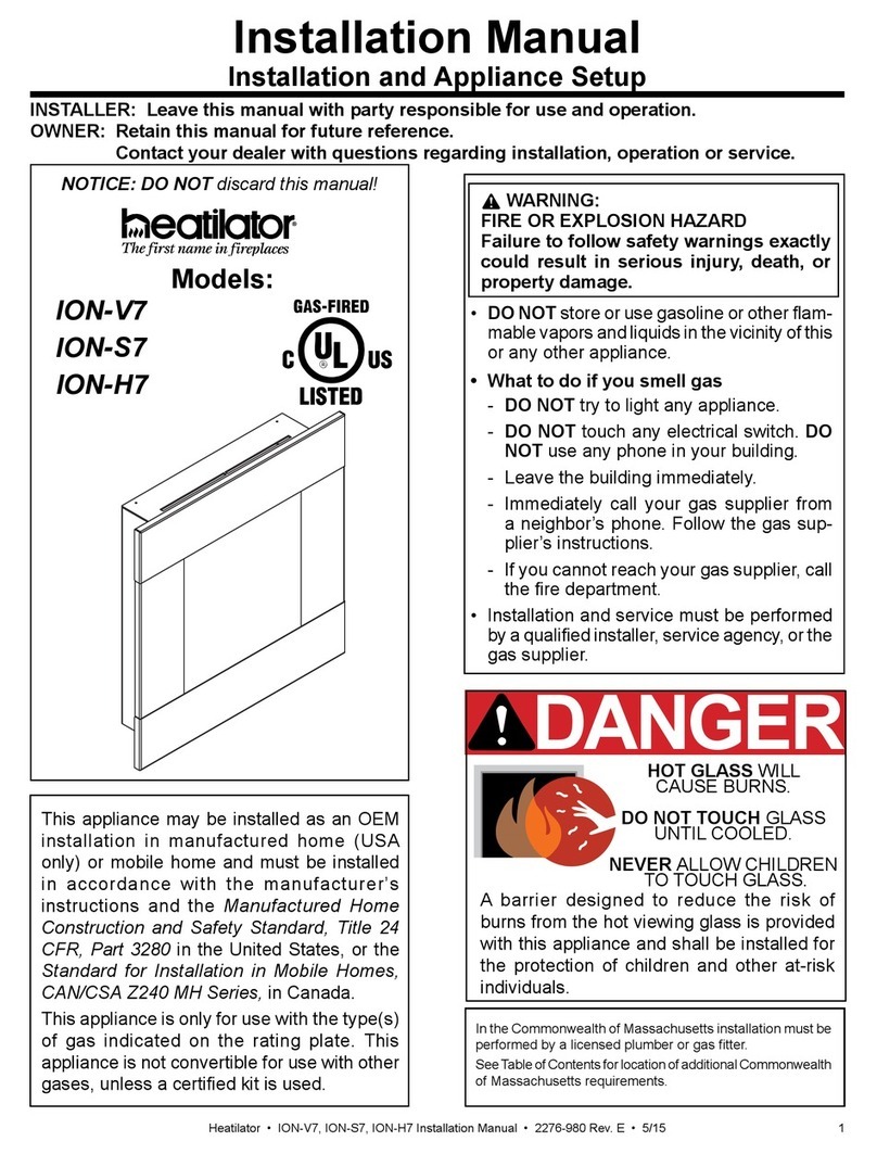 Heatilator ION-V7 installation manual