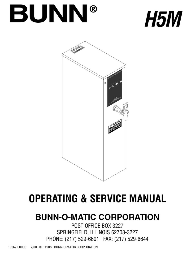 Bunn H5M OPERATING & SERVICE MANUAL