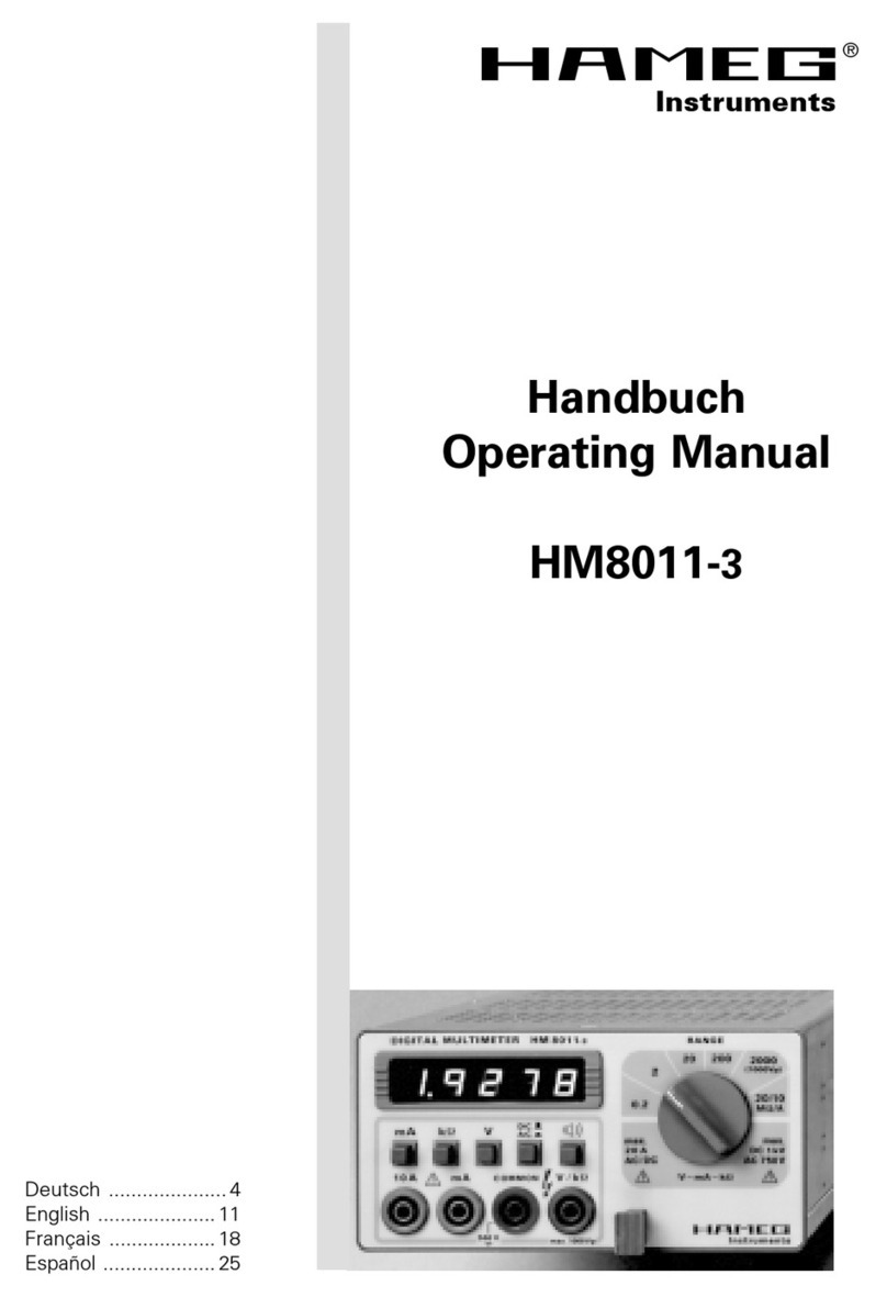 Hameg HM8011-3 User manual