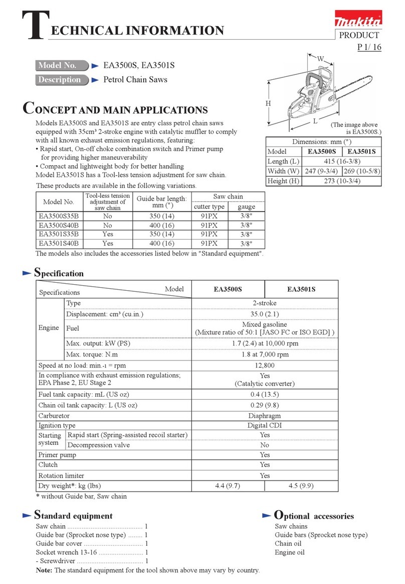 Makita EA3500S technical information
