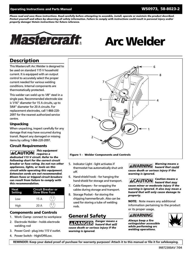 MasterCraft WS0973 Service manual