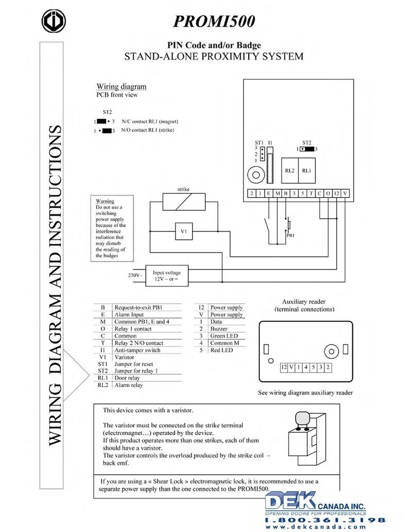 DEK Promi500 Wiring diagrams