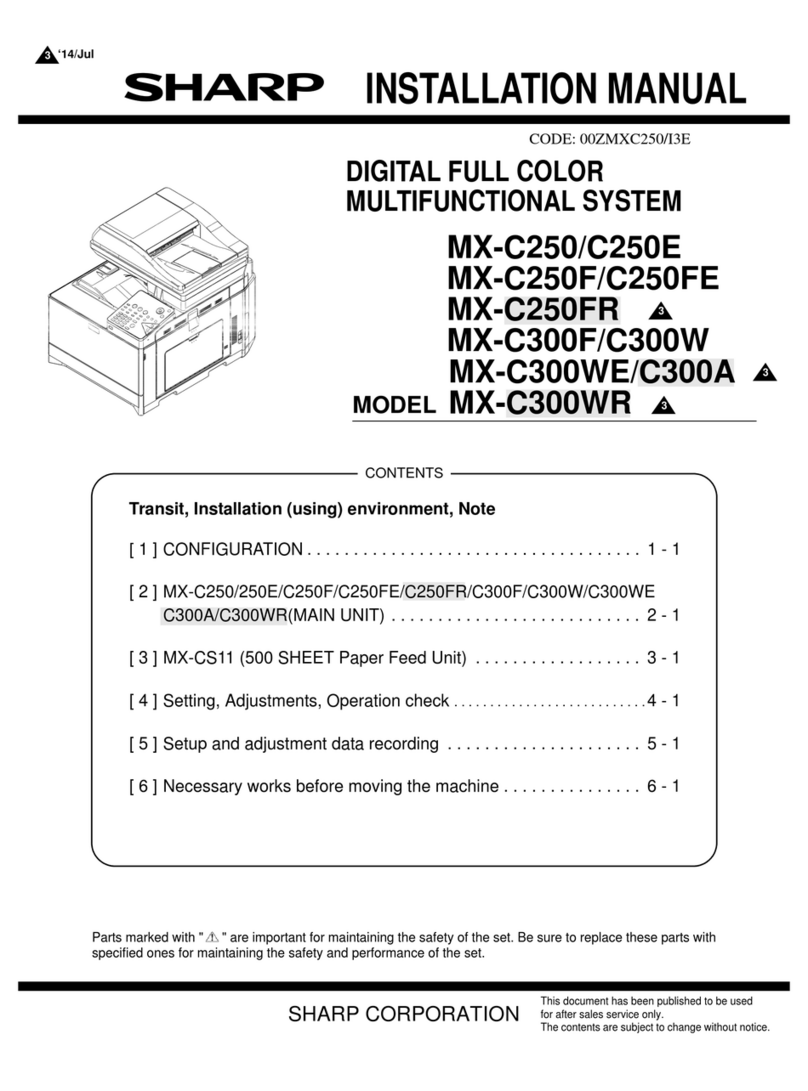 Sharp MX-C250 User manual Sharp MX-C250 User manual