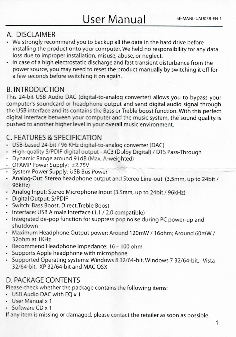 StarTech.com ICUSBAUDIO2D User manual