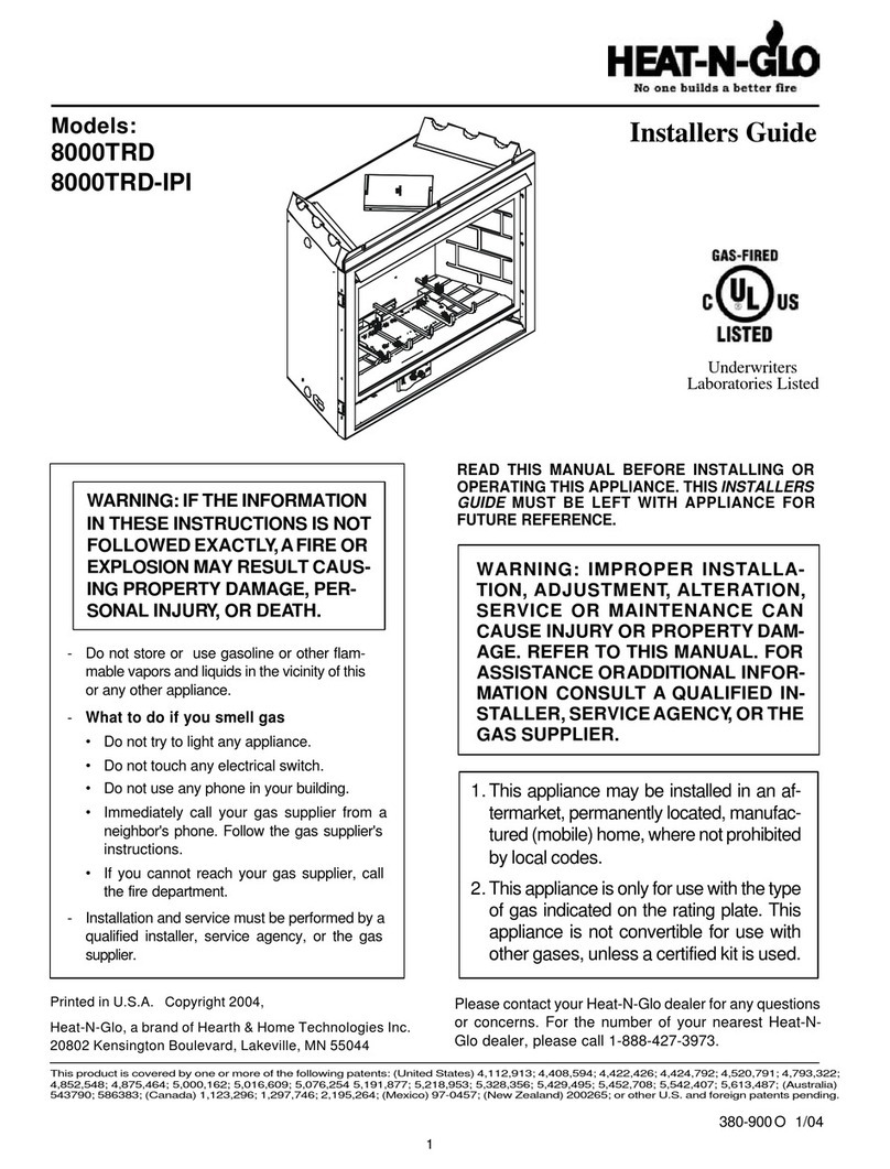 Heat & Glo 8000TRD Installer's guide