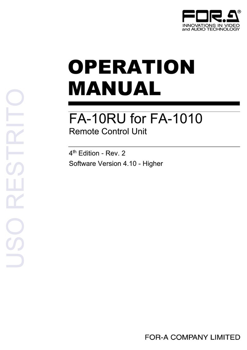 FOR-A FA-10RU User manual