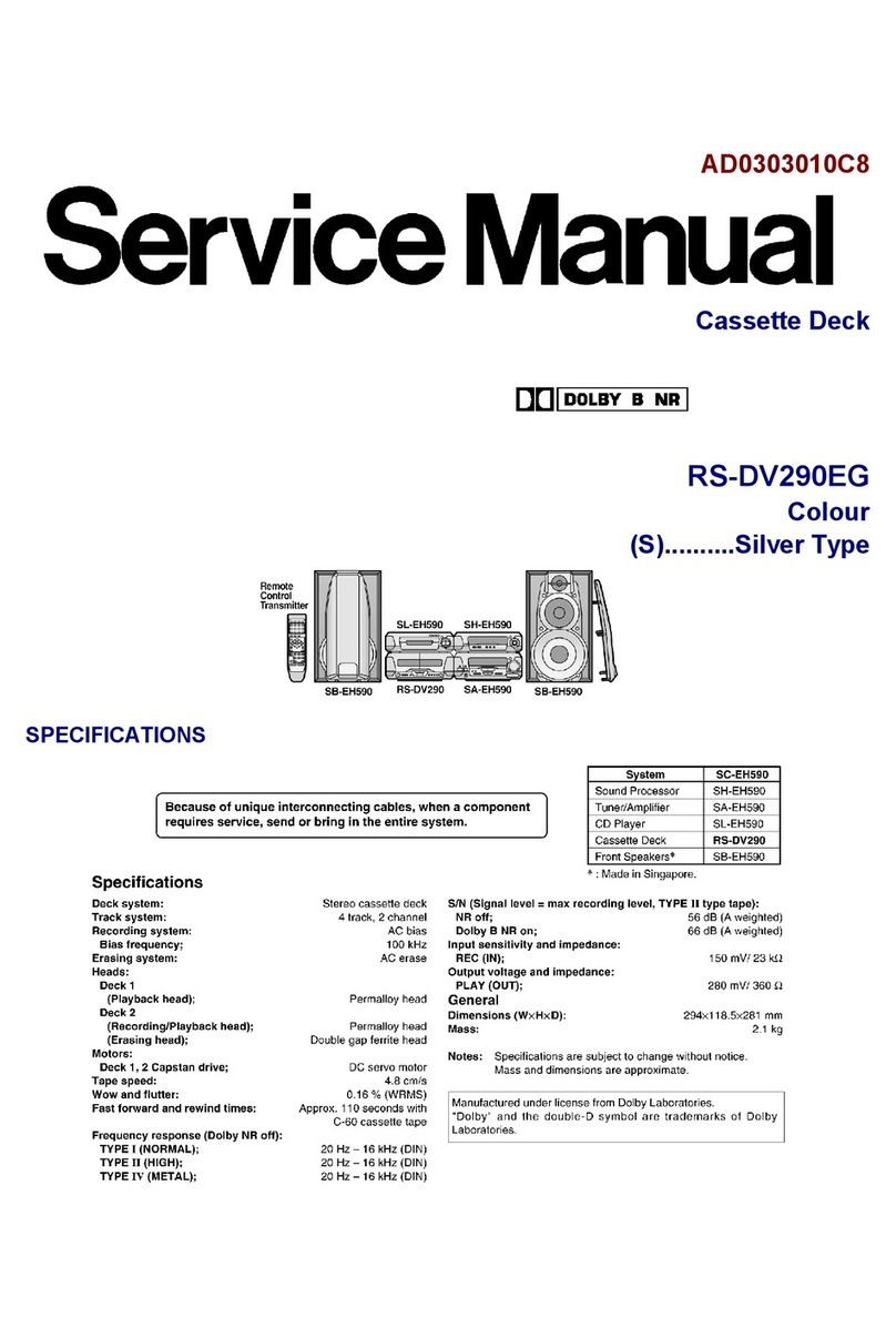 Technics RS-DV290EG User manual