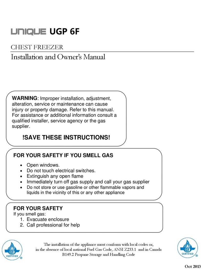 Unique UGP 6F Installation instructions