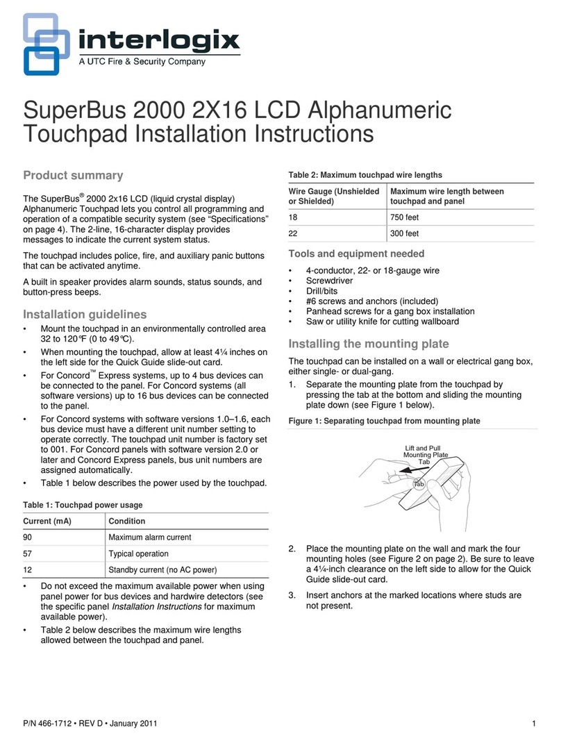 Interlogix SuperBus 2000 2X16 User manual