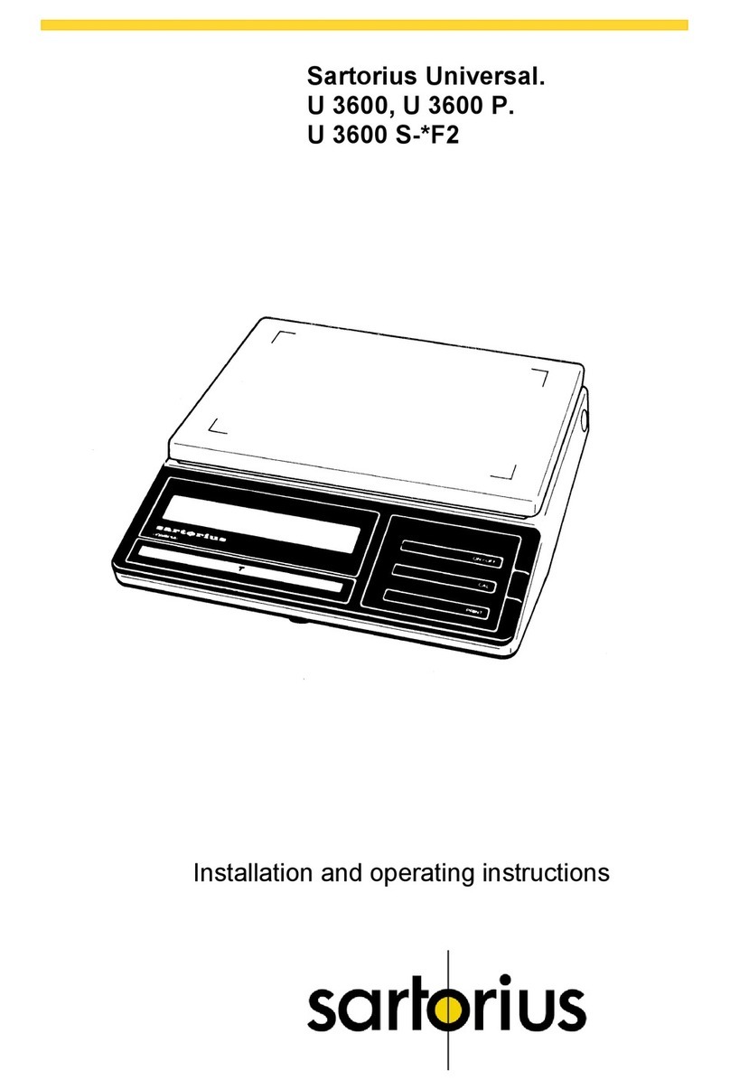 Sartorius U 3600 User manual