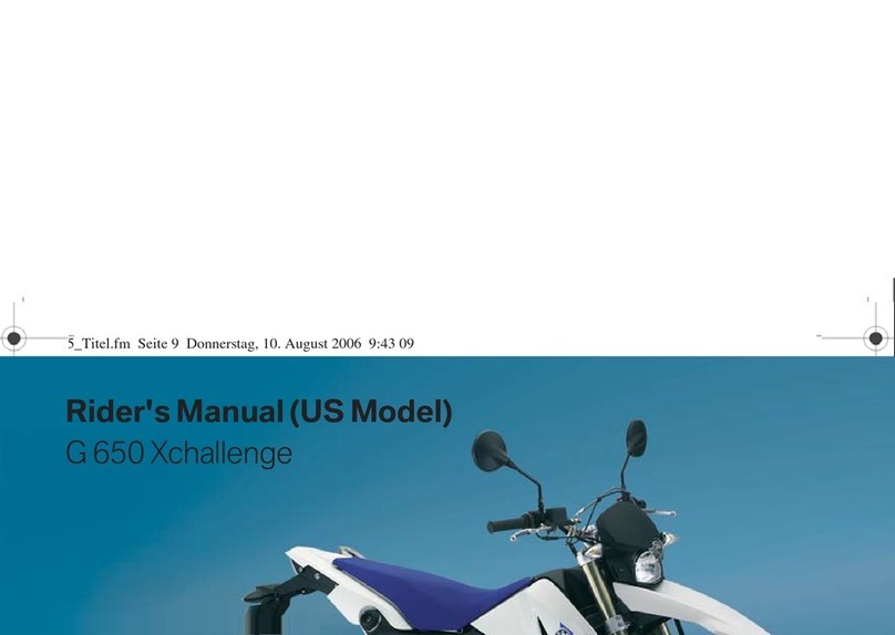 BMW G 650 Xchallenge Installation and maintenance manual
